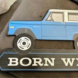 Ford Bronco Truck Go Wild Wooden Sign Garage car enthusiast SUV Wall Dec…